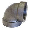 Elbow, Black, -20 to 150 deg F, 90 deg Elbow, NPT End, SCH 40/STD, Class 125, 175 psi, Cast Iron