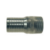 Pipe Nipple, Combination, Hose Shank x MNPT End, Carbon Steel, Plated, Domestic