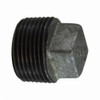 Plug, -20 to 350 deg F, Square Head, Plug, MNPT End, Class 150, 150 psi, Galvanized, Malleable Iron