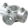 Pipe Cross, Three Socket, Cross, Malleable Iron, Galvanized