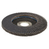 WEILER Wolverine Flap Disc, 4-1/2 in Dia Disc, 7/8 in Center Hole, Zirconia Alumina Abrasive, Type 29 Angled Disc, Blue