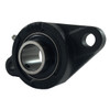Ball Bearing Unit, 2-Bolt Flange Mount, Set Screw Locking, Steel, Standard Duty