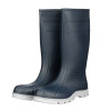 Knee Boot, Steel Toe, Non-Slip Sole, Polyvinyl Chloride Outsole, Pull On Closure, Blue,  Grey, Unisex