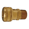 Pneumatic Coupler, 300 psi, Brass, Quick Disconnect x FNPT End, 1/4 in-18, 3/4 in Hex