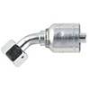 PARKER 43 Series Hydraulic Hose Elbow,Crimp Style,Female Metric L - Swivel x Crimp End,45 deg,Steel,28 x M36-2