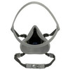 Half Facepiece Respirator, Reusable, Gas/Vapor, Easy to Adjust Headstrap, Bayonet