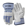 Work Gloves, Gunn Cut Glove, Split Cowhide Leather Palm, Cowhide Leather, Gunn Cut,  Straight Thumb
