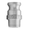 Adapter, Type F,  Cam and Groove, Adapter, Male Adapter x MNPT End, 150 psi, -150 deg F, Aluminium, Casting