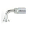 PARKER 43 Series Hydraulic Hose Elbow,Crimp Style,SAE Code 61 Flange Head x Hose End,90 deg,Steel,1-1/2 x 1-1/4 in