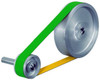 Flat Belt, High Efficiency, 44.88 in Wd, -20 to 100 deg C, Black,  Green Flat Belt, High Efficiency, 44.88 in Wd, -20 to 100 deg C, Black,  Green