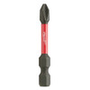 MILWAUKEE SHOCKWAVE Screwdriver Bit, Power Return, Philips Point, 2 in Lg, Hex Shank, 1/4 in Shank, Alloy Steel, Black