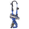 Harness, Alloy Steel Hardware, Black,  Blue, 400 lb, Tongue/Grommet Leg Strap Buckle, Friction Buckle