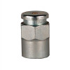 Zerk Fitting, Trivalent Zinc Plated, Steel, Standard,  Button Head