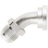 PARKER Hydraulic Elbow, Code 61 Flange x 37 deg Male JIC Flare End, 45 deg, Steel, 2 in Flange, Domestic
