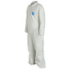 Disposable Coverall, Comfort Fit, White, Tyvek®, Serged Seam, Front Zipper Closure, Flame Resist