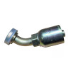 PARKER Hydraulic Elbow, 78 Series, Crimp Style, SAE Code 61 Flange x Hose Crimp End, 45 deg, 3000 psi, Steel, Domestic