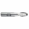 DORMER Ball Nose End Mill, Single, 2 -Flute, Spiral Flute, Right Hand Cut, 30 deg Helix, Round/Weldon Flat Shank