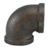 Elbow, -20 to 350 deg F, 90 deg Elbow, FNPT End, Class 150, 150 lb, Hot Dipped Galvanized, Black