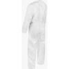 Disposable Coverall, Lightweight, White, Microporous Film Laminate, 45 gsm Fabric, Serged Seam
