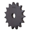 Roller Chain Sprocket, Type A,  Single Strand, #50 Chain, 0.343 in Lg Thru Bore, Steel, Protective Coating