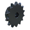 Roller Chain Sprocket, Type B,  Stock Bore, #50 Chain, 1/4 in-20 Screw, 1 in Lg Thru Bore, Steel