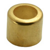 Ferrule, Crimp End, 0.844 in Lg, 0.024 in Thk, Brass, Domestic