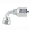 PARKER 43 Series Hydraulic Hose Elbow,Crimp Style,Female Seal-Lok Swivel x Hose End,90 deg,70 deg F,Steel,Domestic