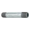 Pipe Nipple, 1/4 in, NPS End, SCH 40, 188 psi, 400 deg F, Hot Dipped,  Welded, Steel, Galvanized
