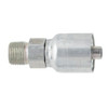 PARKER 43 Series Hydraulic Hose Fitting,Crimp Style, Straight,MNPTF Rigid End,70 deg F,Steel,Chromium 6 Free Plated