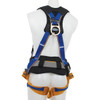 Harness, Alloy Steel Hardware, Blue, 400 lb, Tongue Leg Strap Buckle, Quick-Connect Chest Strap Buckle