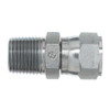 Hydraulic Adapter, Straight, 37 deg Female SAE JIC Swivel x MNPTF End, Steel, Tri-Chrome, Import