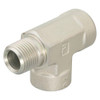 PARKER Hydraulic Tee, High Static Pressure,  Straight, FNPT x MNPT End, Steel, ToughShield Plus, Domestic
