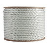 Twisted Rope, 600 ft Lg, White, Nylon, Wood Reel