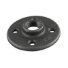 Floor Flange, Flange, NPS End, Class 150, 150 lb, Hot Dipped Galvanized, Malleable Iron, Black Oxide, Black