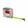 Measuring Tape, Imperial, 1/2 in Wd Blade, Steel Blade, Black/Red Marking, Automatic Rewind, Non-Locking