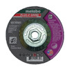 METABO Grinding Wheel, 5/8 in-11 Center Hole, T Wheel Hardness, Black Wheel, 1 Reinforced, 1/4 in Thk Wheel