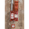 Safety Lockout Padlock, Different Key, Red , Thermoplastic Body, 6 mm Dia Shackle, 38 mm Ht Shackle, 20 mm Wd Shackle, Hardened Steel Shackle