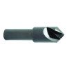 Countersink, Single End, 1/4 in Dia Body, 2 in Lg, Round Shank, 1/4 in Dia Shank, Right Hand Cut, High Speed Steel, Black Oxide, 82 deg, 1 -Flute