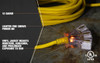 Extension Cord, SJTW, 125 VAC,  15 A, 12 AWG Cord, 50 ft Lg Cord, 3 Conductor, 12 AWG Conductor, Copper Conductor, 1/295 in od, Polyvinyl Chloride Insulation Extension Cord, SJTW, 125 VAC,  15 A, 12 AWG Cord, 50 ft Lg Cord, 3 Conductor, 12 AWG Conductor, Copper Conductor, 1/295 in od, Polyvinyl Chloride Insulation