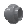 Union, Union, 1/4 in, Slip End, 1-5/8 in Lg, SCH 80, 235 psi, Injection-Molded, PVC, FKM Seal, Gray , 140 deg F, Domestic