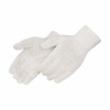 General Purpose Gloves, Standard Weight, Small, Cotton,  Polyester Palm, 60% Cotton,  40% Polyester, Natural White , Seamless, Unlined, Knit Wrist Cuff