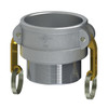 Coupler, Type B,  Cam and Groove, Coupler, 1 in, Female Coupler x MNPT End, 2-1/2 in Lg, 250 psi, -150 deg F, Brass, 2.44 in dia, Casting, Domestic