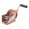 Pulling Winch, 2000 lb, Suitable For Horizontal Pulling Applications,  Vertical Lifting Applications, Bronze, Zinc Plated, 9-1/2 in Handle