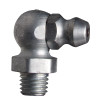 Zerk Fitting, 45 deg, 3/8 in Hex, Trivalent Zinc Plated, Steel, 1/4 in-28 Thread, 13/16 in Lg, 0.203 in Lg Shank