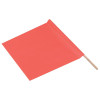 Safety Flag, 18 in Wd, 18 in Lg, Fluorescent Orange , Vinyl Flag,  Wooden Staff Safety Flag, 18 in Wd, 18 in Lg, Fluorescent Orange , Vinyl Flag,  Wooden Staff