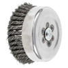 ADVANCE Cup Brush, Internal Nut,  Single Row, 6 in Dia Brush, 5/8 in-11 Arbor Hole, Full Cable Twist Knot Filament/Wire, 0.023 in Dia Wire, Steel Wire Fill