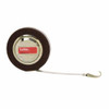 Measuring Tape, Imperial, 240 in Lg Blade, 3/8 in Wd Blade, 0.008 in Thk Blade, Steel Blade, Black/Silver Marking, Crank Rewind, Non-Locking, Tree, Steel Case