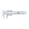 Slide Caliper, 0 to 4 in, 1/16 in,  1/32 in, Imperial, Polished Stainless Steel
