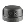 Cap, 300 deg F, Cap, 4 in, NPS End, Class 150, 150 psi, Malleable Iron, Black Color