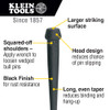 Bull Pin, Broad-Head, 1/4 in Dia Pin, 1-1/16 in Dia Nose, 10 in Lg, Alloy Steel, Black Oxide